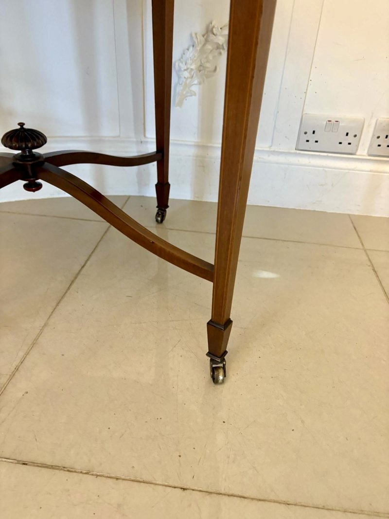 Antique Edwardian Satinwood-Inlaid Centre/Lamp Table